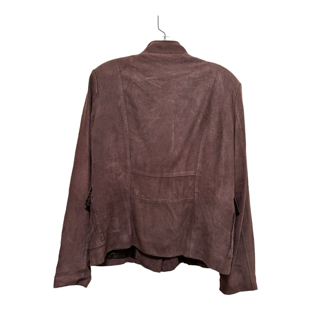 Venessa Skirt Set with Long Sleeves and Stand Collar Women's Size M Dark Brown - Picture 2 of 15